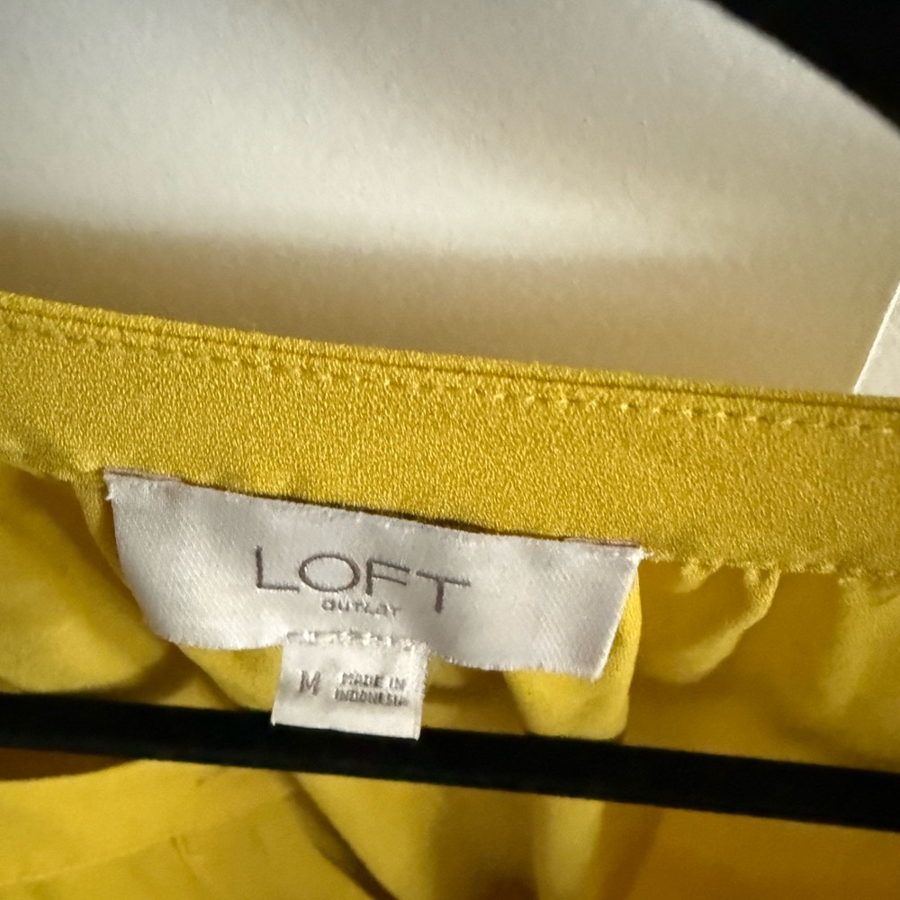LOFT Bright Yellow Blouse - Picture 3 of 3